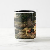 ファインアートのウォーターハウスのビクトリアンでロマンチックなマグ マグカップ (中央)