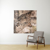 ファインアートのオスヒョウまたはヒョウのポートレート タペストリー (インサイチュ(横))