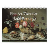 ファインアートのカレンダーの花柄の絵画 カレンダー (カバー)