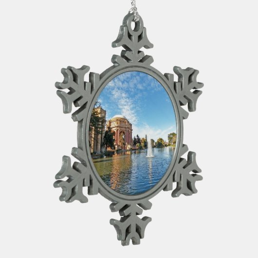 ファインアートのサンFransisco宮殿 スノーフレークピューターオーナメント (左)