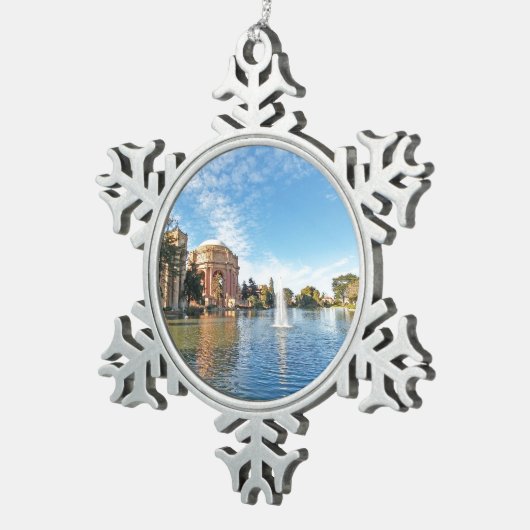 ファインアートのサンFransisco宮殿 スノーフレークピューターオーナメント (右)