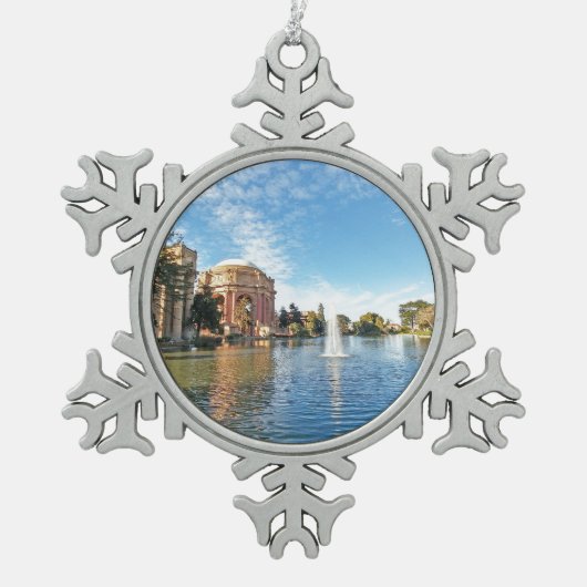 ファインアートのサンFransisco宮殿 スノーフレークピューターオーナメント (正面)