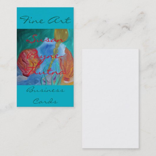 ファインアートの名刺: スーザンPayne-Trutna 名刺 (正面/裏面)