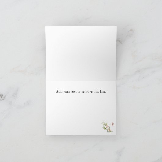 ファインアートの名前エレガントフローラの削除 サンキューカード (内部)