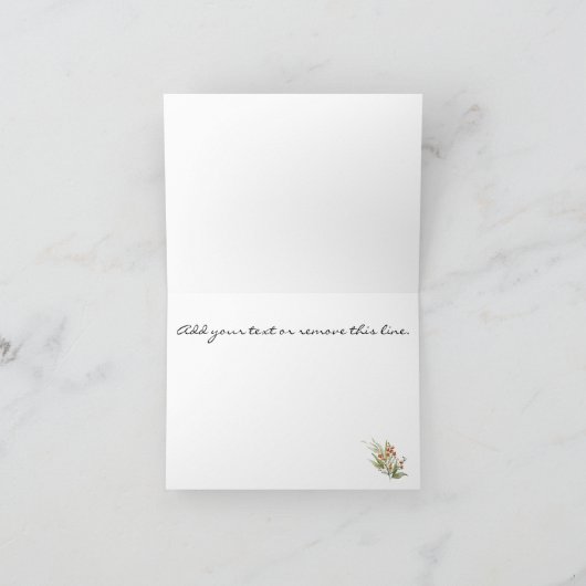 ファインアートの名前エレガントフローラの削除 サンキューカード (内部)