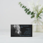 ファインアートの子馬の頭部および鬣 名刺 (スタンド正面)