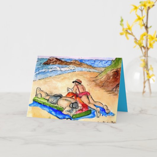 ファインアートの挨拶状-芸術家- H DAVIDSOHN カード (黄色い花)