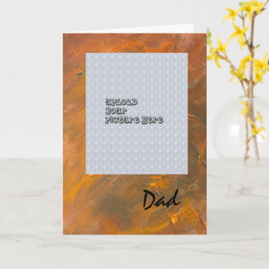 ファインアートの父の日のテンプレート カード (黄色い花)