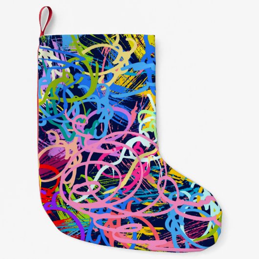 ファインアートの背景。シームレスなパタグランジーン スモールクリスマスストッキング (正面)