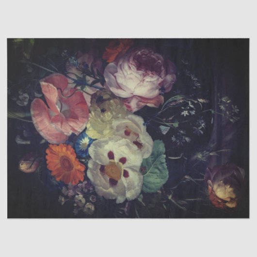 ファインアートの花柄 薄葉紙 (正面)