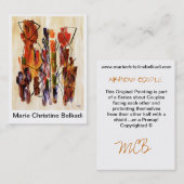 ファインアートの芸術家のためのユニークで芸術的な名刺 名刺 (正面/裏面)