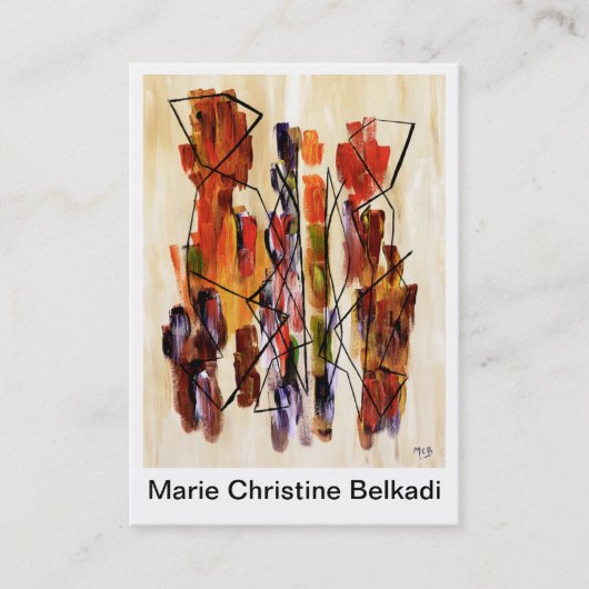 ファインアートの芸術家のためのユニークで芸術的な名刺 名刺 (正面)