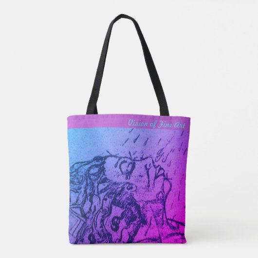 "ファインアートの視野によって遠くに"洗浄して下さい トートバッグ (裏面)