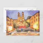 ファインアートはがきスペインの – ステップス,ローマ ポストカード (正面/裏面)