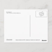 ファインアートはがき – ティーセット、水色 ポストカード (裏面)