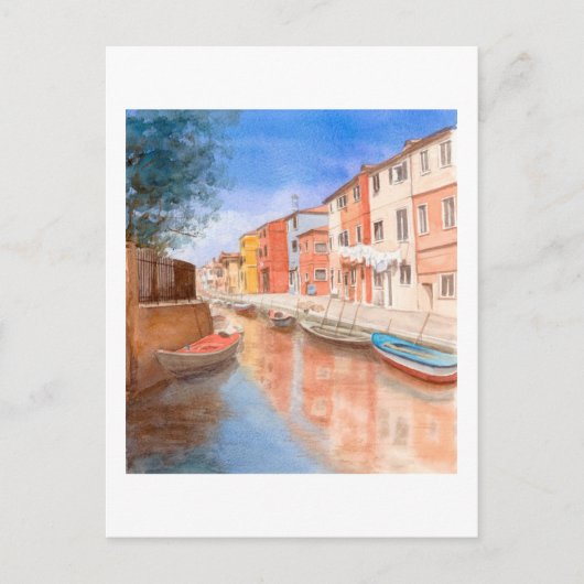 ファインアートはがき – ブラーノ島 ポストカード (正面)