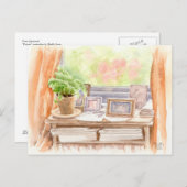 ファインアートはがき – "写真"、水色 ポストカード (正面/裏面)