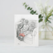 ファインアートはがき – 風刺漫画，グラファイト ポストカード (スタンド正面)