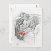 ファインアートはがき – 風刺漫画，グラファイト ポストカード (正面/裏面)