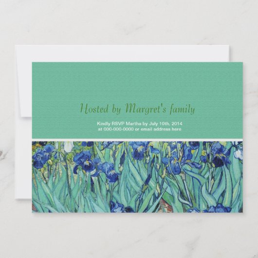 ファインアートアイリス卒業パーティー招待状 招待状 (裏面)