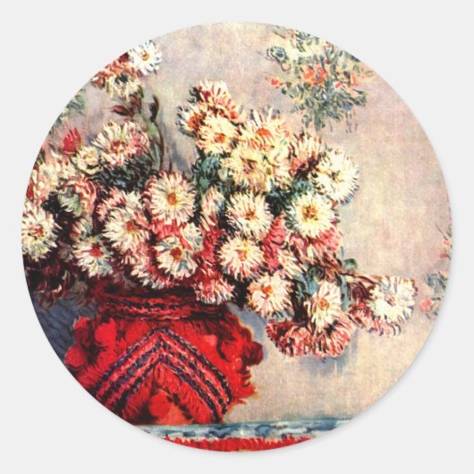 ファインアートアーティストClaude Monet Stickers ラウンドシール (正面)