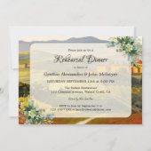 ファインアートイタリアンの結婚リハーサルディナー 招待状 (裏面)