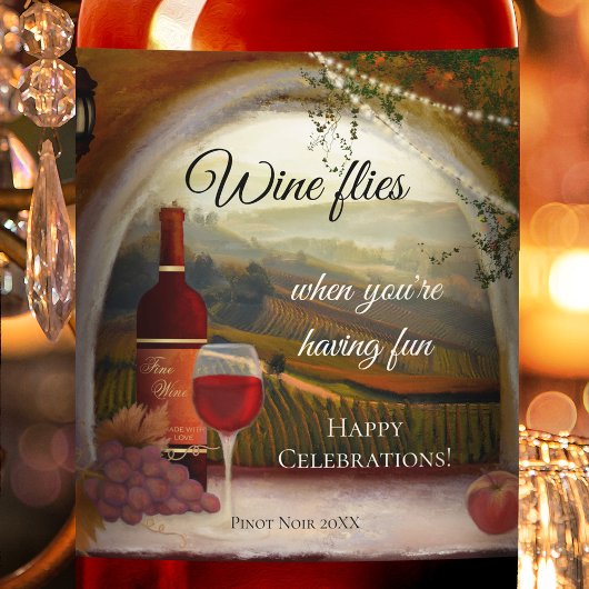 ファインアートイタリアントスカントウインレーベル ワインラベル