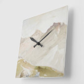 ファインアートウォーターカラーコットンウッドキャニオンユタ スクエア壁時計 (傾斜)