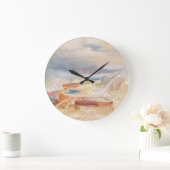 ファインアートウォーターカラーミネルバテラスイエローストーン ラージ壁時計 (ホーム)