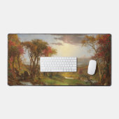 ファインアートオータムオンザハドソンリバーランドスケープ デスクマット (キーボード&マウス)