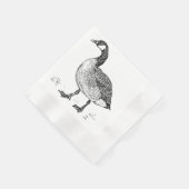 ファインアートカナダグース自然スケッチ 縁ありカクテルナプキン (角)