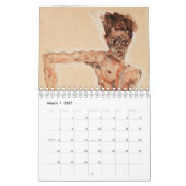 ファインアートカレンダー： EGON SCHIELE :スケッチ カレンダー (3月 2027)