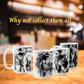 ファインアートクラシック木炭スケッチカウボーイコーヒー マグカップ