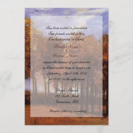 ファインアートクリスチャン秋の結婚式招待状 招待状