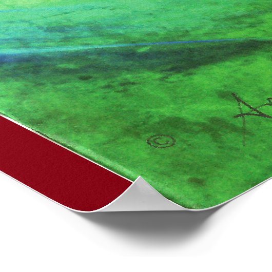 ファインアートクリスマスプレゼント魔法のクリスマスツリー ポスター (角)