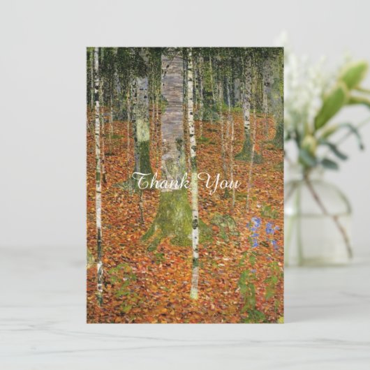 ファインアートグスタフクリムトフォレスト自然結婚ズ サンキューカード (スタンド正面)