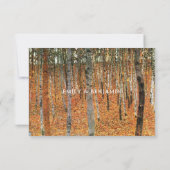 ファインアートグスタフクリムト森自然の食事オプション 出欠カード (裏面)