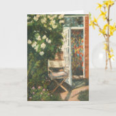 ファインアートグリーティングカード – Seat in the Sun カード (黄色い花)