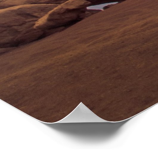 ファインアートサウスウェスト砂漠稲妻風景 ポスター (角)