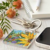 ファインアートサンフラワーホリー・ウィナー・アート キーホルダー (正面右)