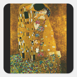 ファインアートシール,グスタフクリムト,キス, スクエアシール