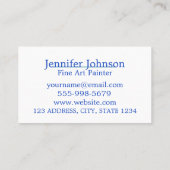 ファインアートスタジオホワイトティール（緑がかった色）ドリップ絵を描 名刺 (裏面)