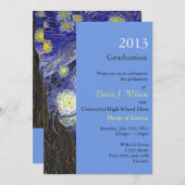 ファインアートスターリーナイト卒業パーティー 招待状 (正面/裏面)