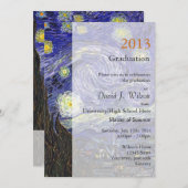 ファインアートスターリーナイト卒業パーティー 招待状 (正面/裏面)