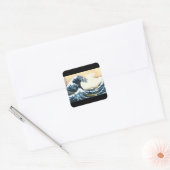 ファインアートステッカー北斎素晴らし波 スクエアシール (封筒)