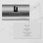 ファインアートダートモアポニーポートレートオン金属効果 名刺 (正面/裏面)