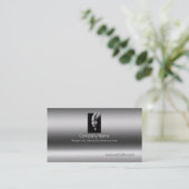 ファインアートダートモアポニーポートレートオン金属効果 名刺 (スタンド正面)