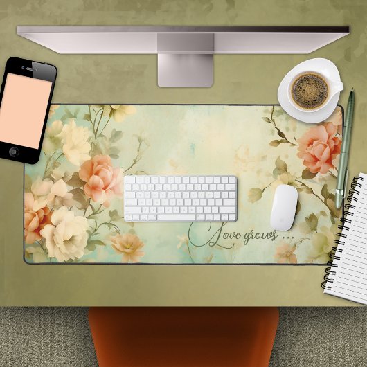 ファインアートバラフローラデザイン デスクマット