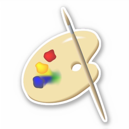 ファインアートパレット及びブラシ シール (正面)