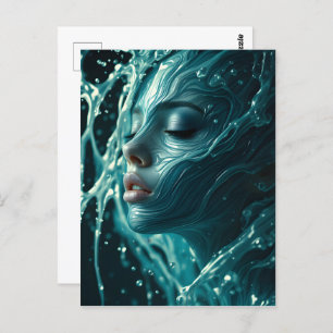 ファインアートファッション女性ポートレート ポストカード